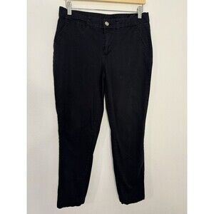 Mason Jules Chino Pants Size 8 Black Casual Cotton Preppy Stretch